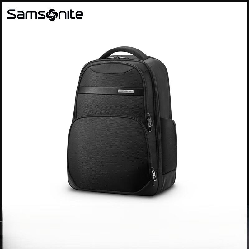 新秀丽（Samsonite）/背包男通勤旅行包通勤双肩包男士多功能商务电脑背包 大容量书包 黑色【升级款】