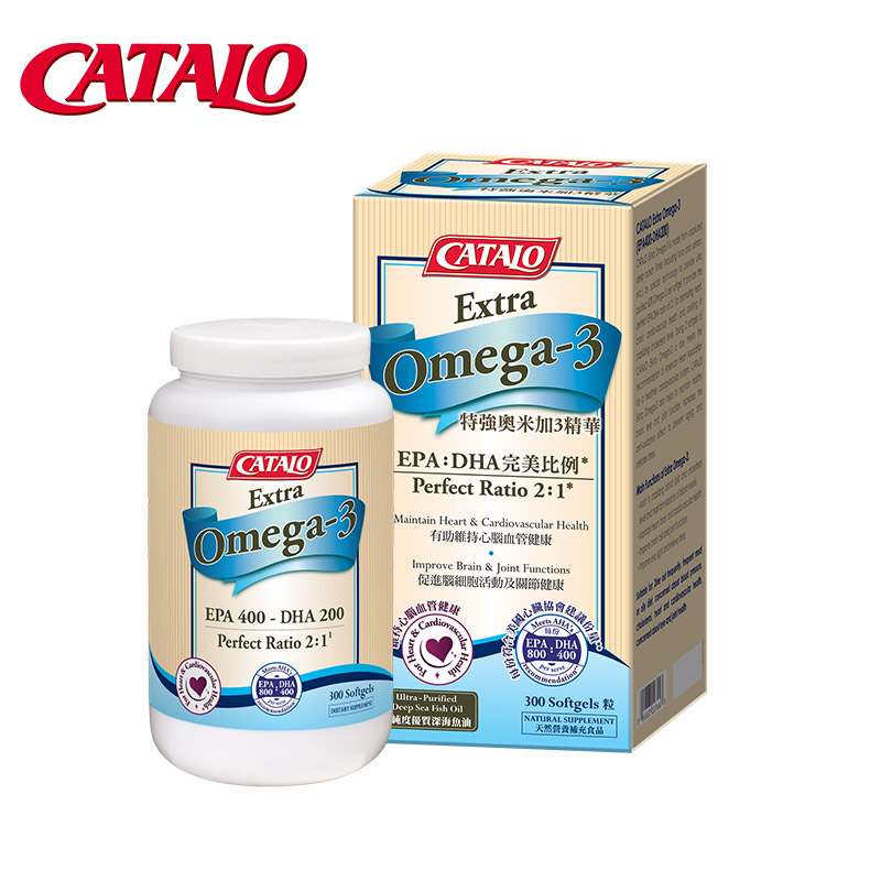 catalo家得路进口特强奥米加3深海鱼油软胶囊血管 300粒