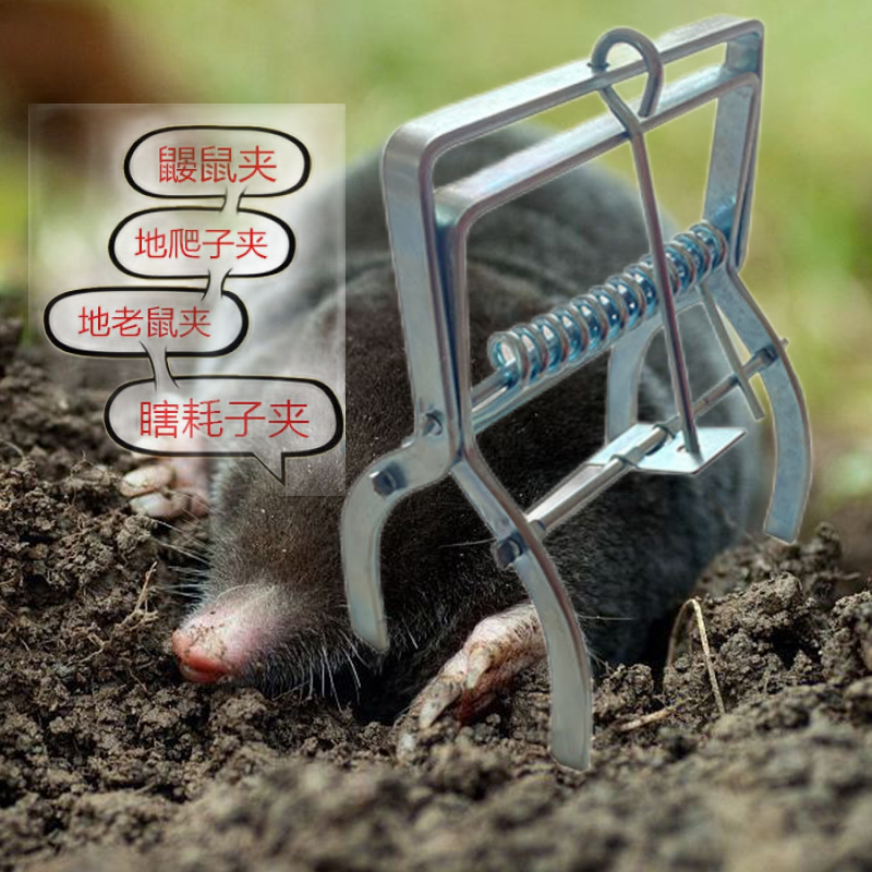鼹鼠夹地老鼠夹地鼠夹全自动捕鼠器哈哈鼠夹子地排子夹子 地鼠捕捉器