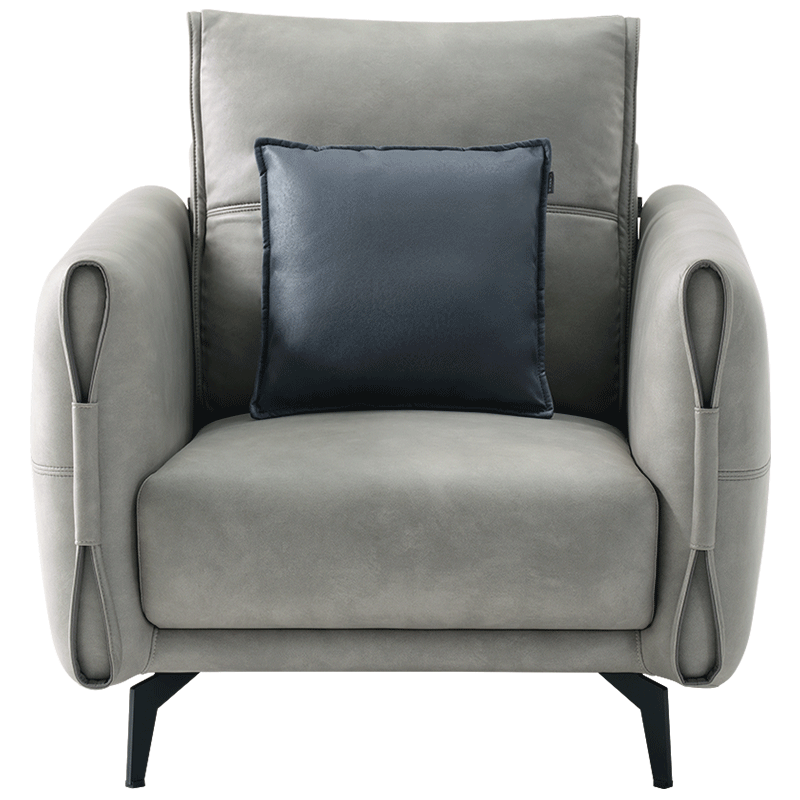 全友家居 沙发 现代简约科技布艺沙发客厅中小户型单人位乳胶沙发102695A 布艺单椅