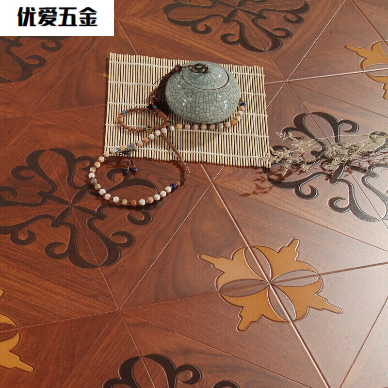 12mm强化复合木地板仿古复古方块欧式个性拼花地板高耐磨（10平方起售） k308（10平方起售） 1㎡