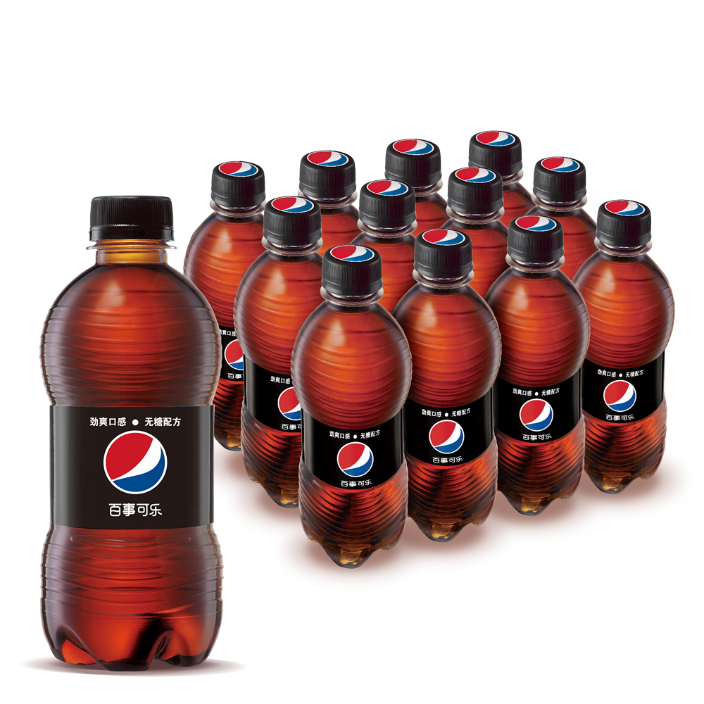 百事可乐pepsi无糖7喜美年达碳酸饮料瓶装300/330ml*12小瓶mini 百事