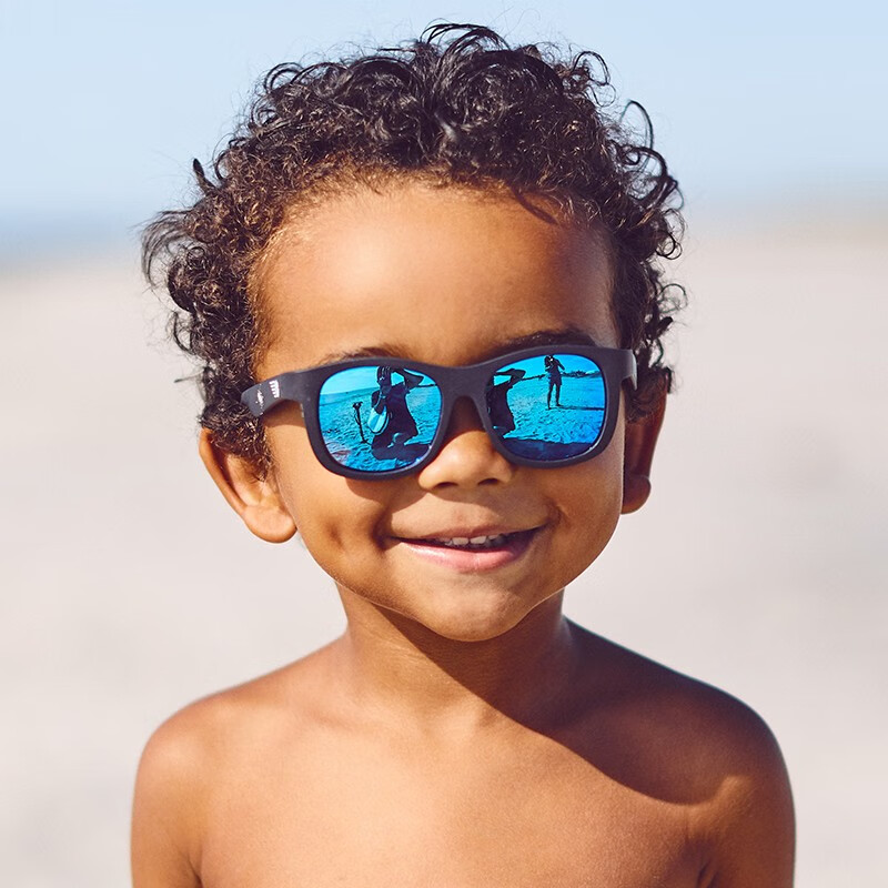 babiators 婴幼偏光儿童太阳眼镜男女宝宝墨镜遮阳镜防紫外线偏光儿童眼镜 酷炫黑 3-5