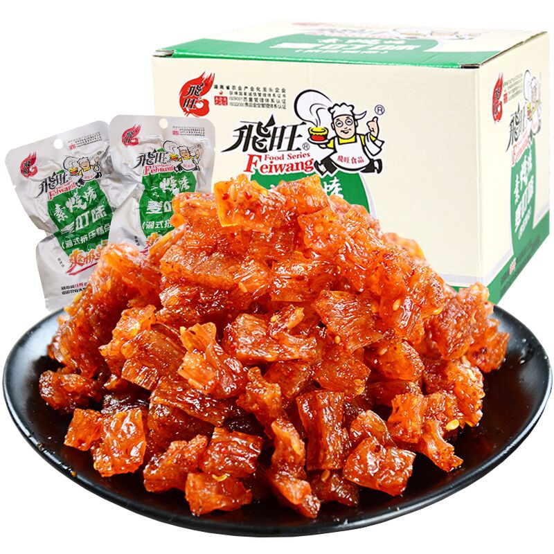 飞旺湖南特产辣条素烧烤蹄筋麦叮味32g*20包面筋麻辣零食儿时小吃 32g