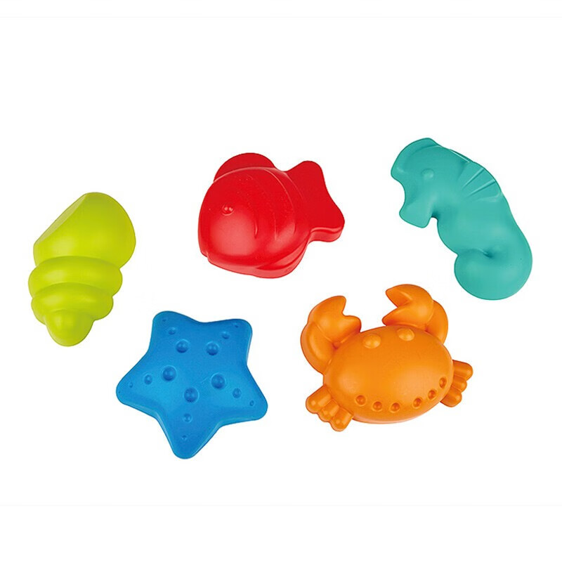 沙滩玩具5件套 动物模型戏水玩沙工具男女宝宝海边戏水 海滨动物套
