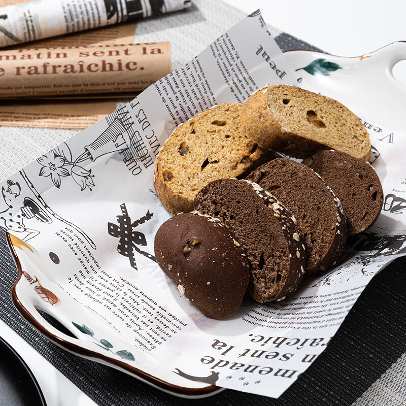 【精选】吸油纸家用烘焙硅油纸空气炸锅烤箱烧烤专用食品隔油纸防 原木色硅油纸16*16（200张装）