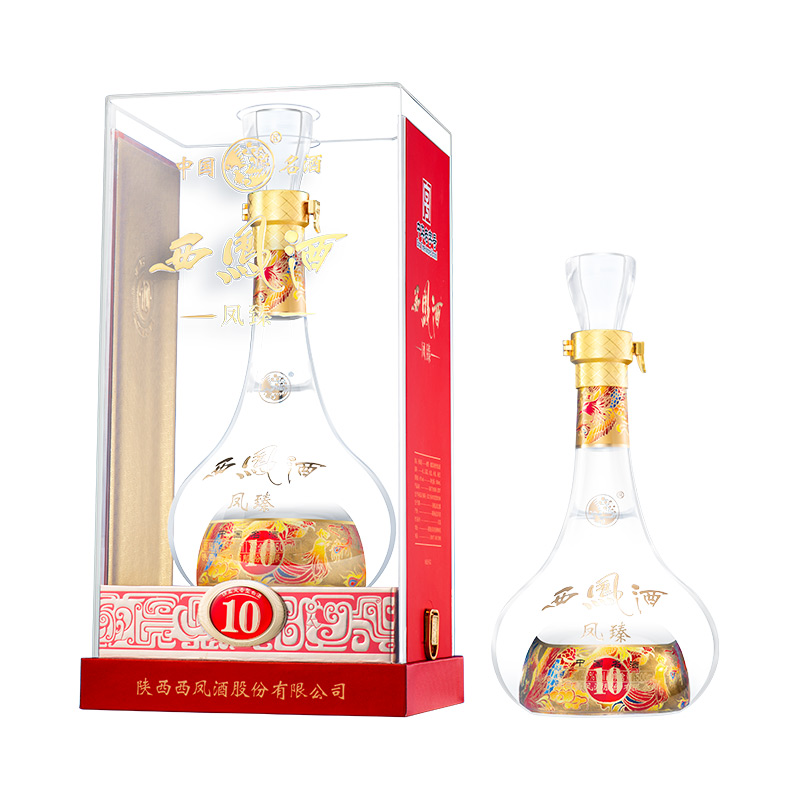 西凤酒 凤臻系列 凤香型白酒中秋送礼 45度 凤臻10  500ml单瓶礼盒装