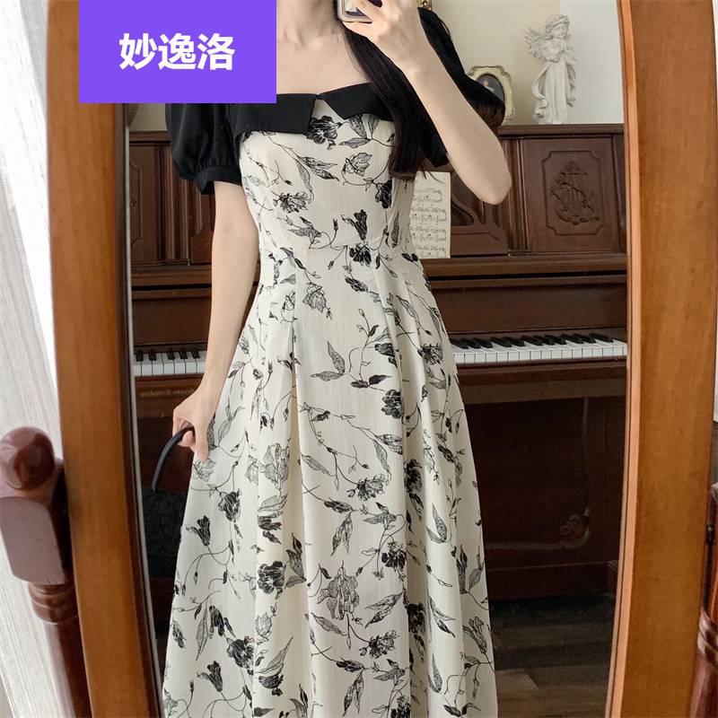 妙逸洛 夏季新款女生可甜可盐赫本风甜辣穿搭夏天衣服网红别致女法式