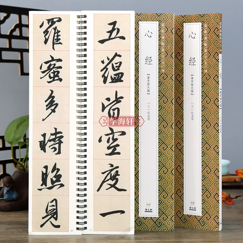 学海轩 赵孟頫心经原碑原帖单字放大版近距