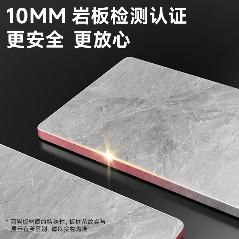 美厨物语厨房置物架落地置物柜橱柜收纳柜岩板餐边柜微波炉储物架用具大全 白3层120长【岩板免钉】可调层高