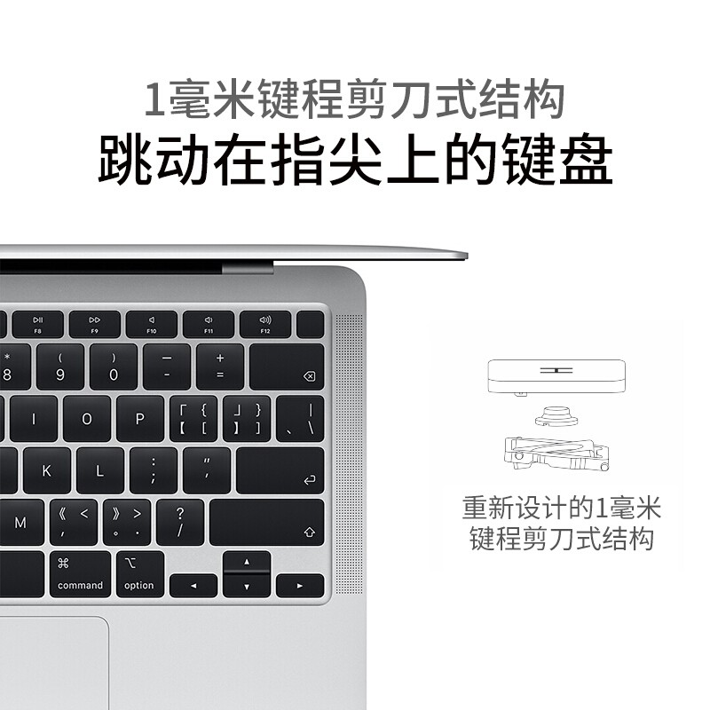 Apple MacBook Air 13.3英寸 新款8核M1芯片 苹果笔记本电脑学生官方 星空银 【八核处理器】M1 8G 256G