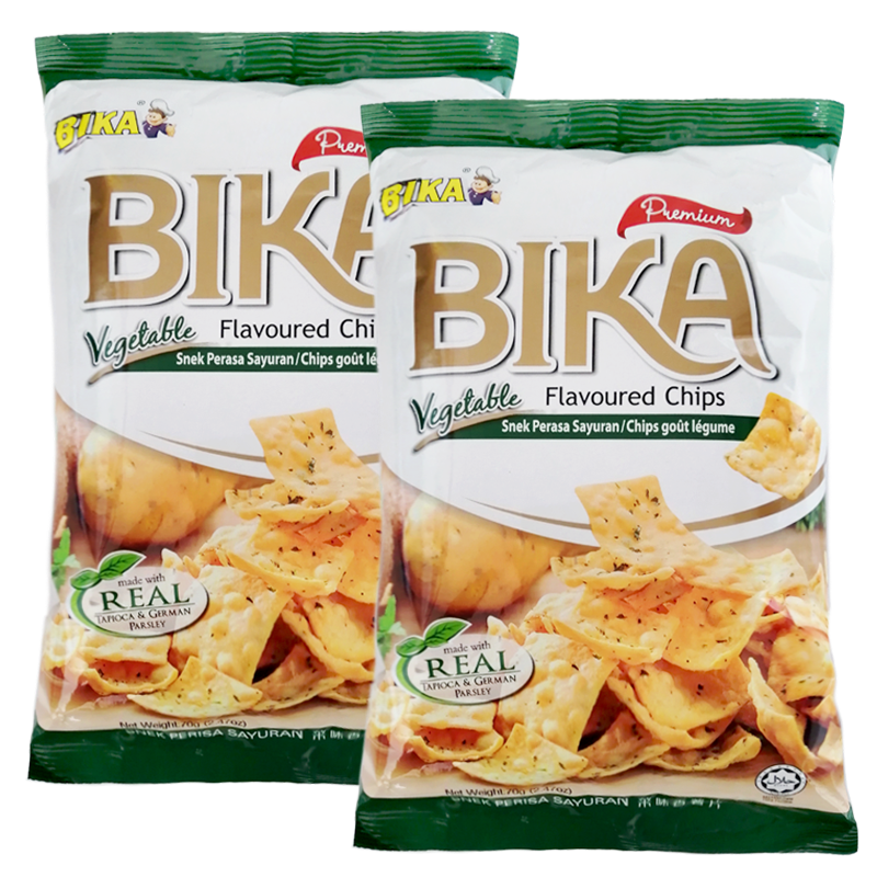 BIKA 6袋 菜味香薯片70g/袋 马来西亚进口薯片 休闲零食 膨化食品