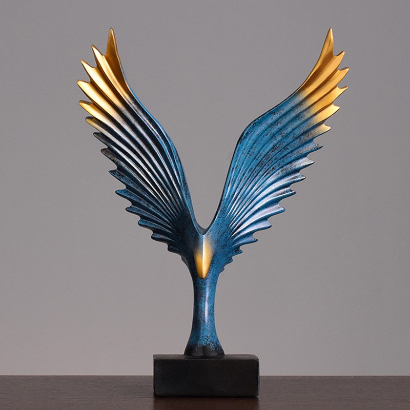 家居装饰品创意电视柜酒柜抽象工艺品摆件雕塑艺术品礼品 大鹏展翅
