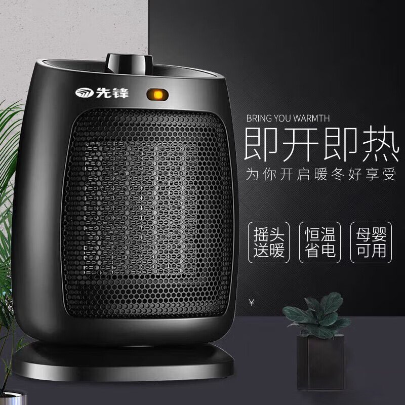 先锋 SINGFUN取暖器DNF-N2 家用暖风机 秋冬换季小型办公室 母婴居浴两用恒温省电防倾倒电暖气 DNF-N2【摇头 冷暖两用】 黑色