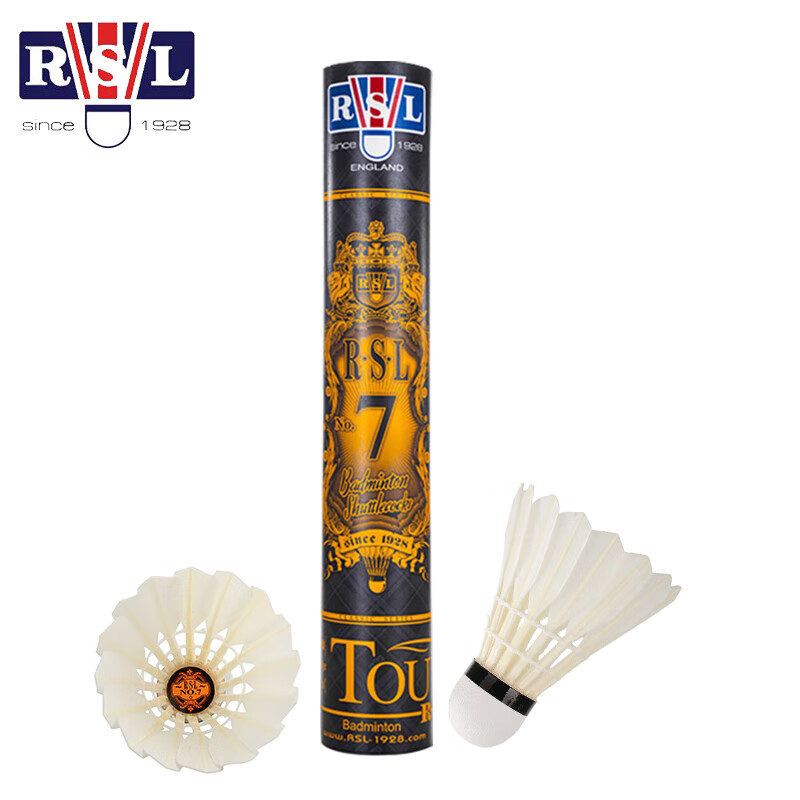 亚狮龙羽毛球12只装耐打稳定训练比赛专业用球 RSL7 77速 1筒