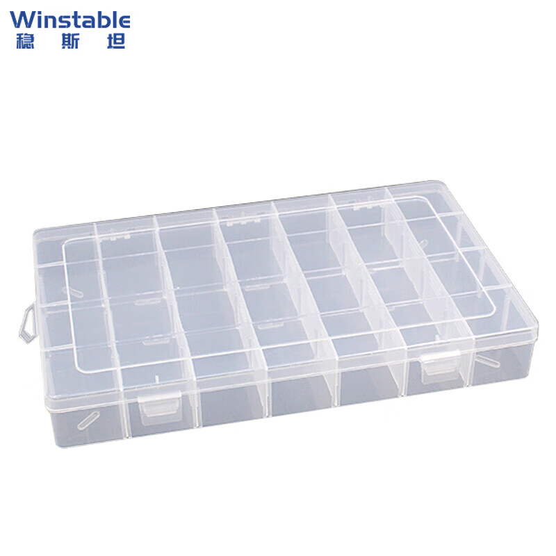 稳斯坦 WST077 零件盒 可拆塑料收纳盒五金工具盒螺丝电子元件盒 28格 34.8*22*4.8cm