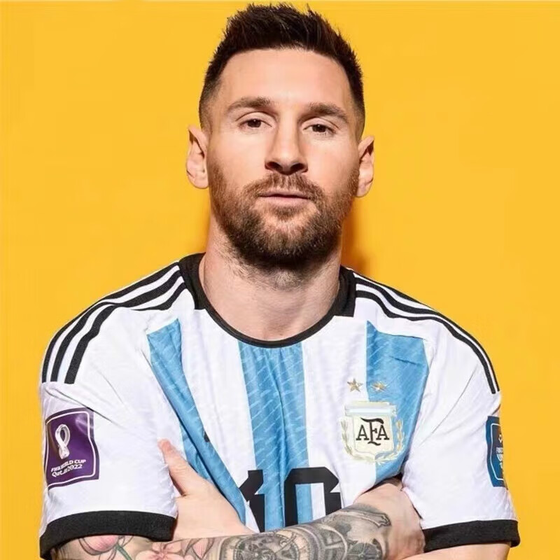 刘潮布2022世界杯阿根廷三星梅西0号球衣主客场球员版球迷版 二星的