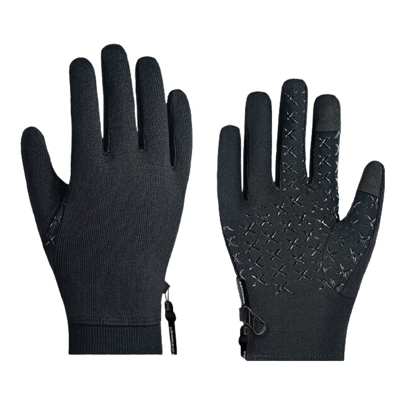 戴適戶外防水手套StretchFit薄織羊毛內(nèi)里三層貼合 觸屏 DG90906BLK2.0 M(建議手圍20-23CM)