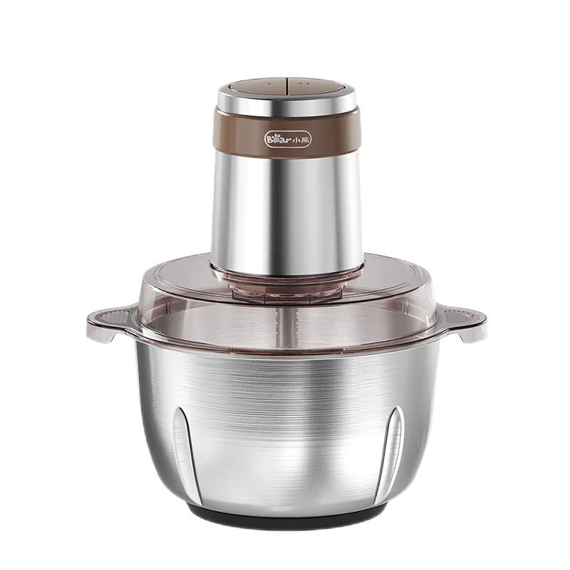 小熊（Bear）绞肉机 电动多功能料理搅拌机打肉机饺子肉馅蒜蓉机 搅肉机 2.6大容量不锈钢杯 QSJ-L05H7双刀