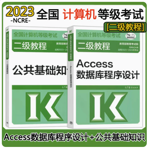 高教版2023-2024年计算机等级考试二级教程——Access数据库程序设计+公共基础知识2册