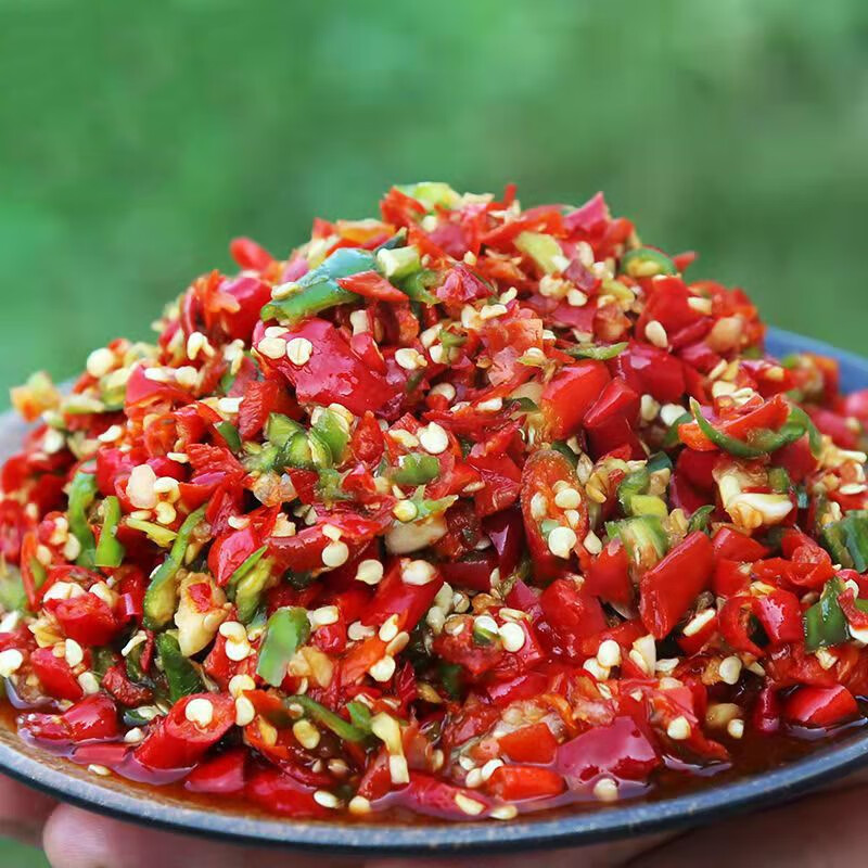 隽颜堂腌制剁椒辣椒酱下饭菜江西辣菜青红辣椒酱彩色辣椒酱江西辣子菜