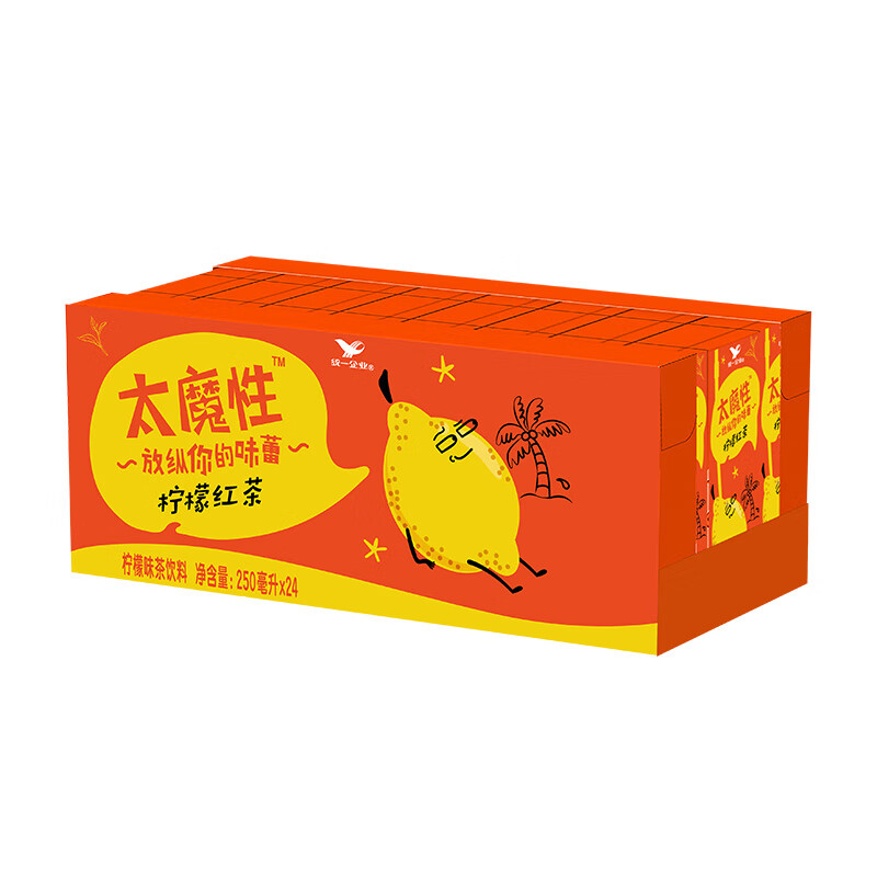 统一 太魔性 柠檬红茶经典饮品 250ml*24盒(新老包装随机发货）