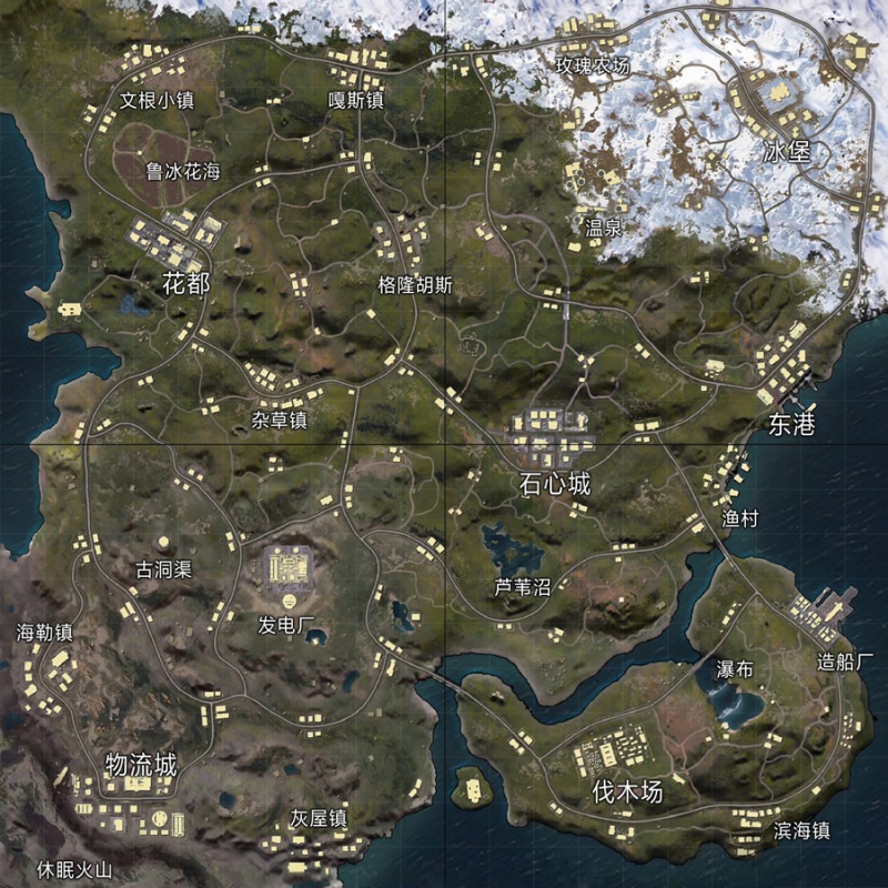 狼天影 地图海报 pubg绝地求生网吧吃鸡墙贴纸画宿舍寝室房间卧室照片