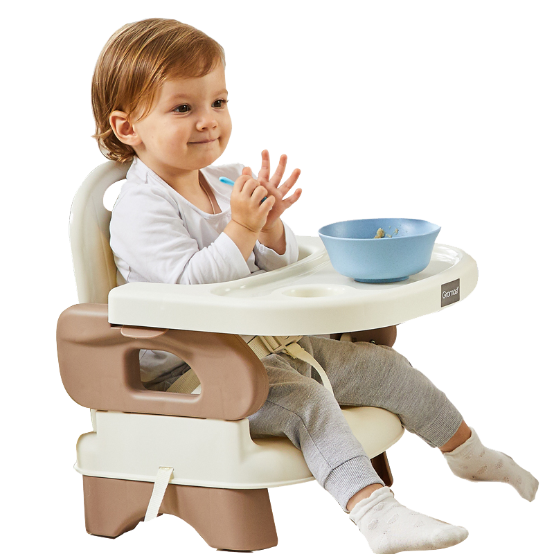 谷仕塔（Gromast）便携式宝宝餐椅婴儿吃饭餐桌椅多功能儿童学坐椅可折叠家用座椅婴儿餐椅 小餐椅+精梳棉椅套+手提袋 粉色24436923042