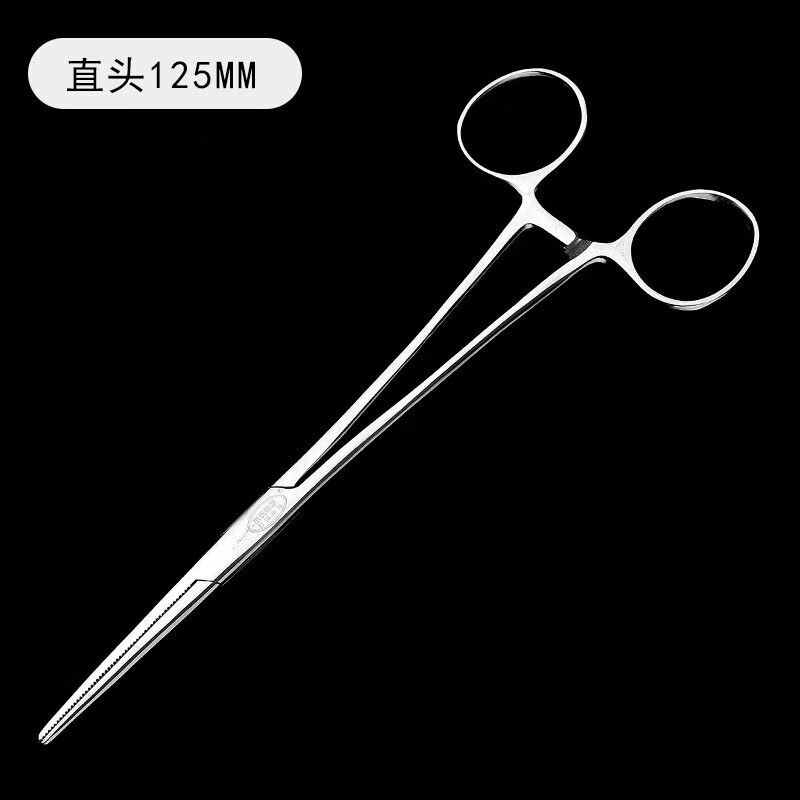 止血鉗 醫(yī)用持針鉗血管鉗子獸用寵物拔罐鉗不銹鋼尖嘴直彎頭鑷子 止血鉗[尖頭]125mm