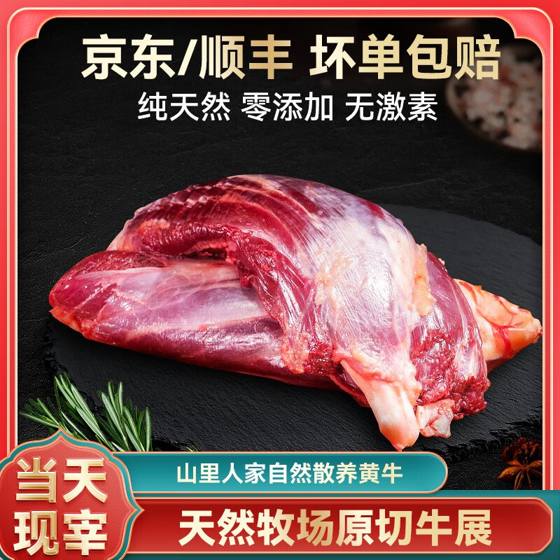 鲜先牧散养草饲黄牛肉新鲜现杀现宰现发精选黄牛展肉2斤/4斤装 2斤装