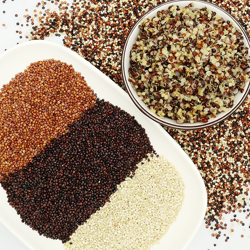 虎钢馋三色藜麦米青海白黑红健身代餐饭杂粮黎麦250g