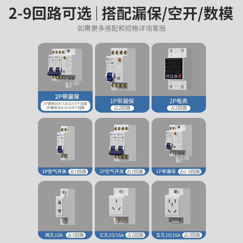 国际电工户外防水插座防雨室外庭院墙壁明装配电箱带漏电保护充电源开关盒 漏保+五孔10Ax3+防水盒