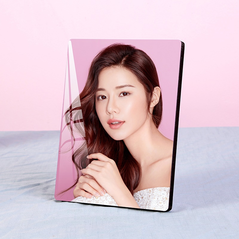 妍林居 水晶摆台照片放大挂墙相框定制结婚婚纱艺术写真宝宝照版画