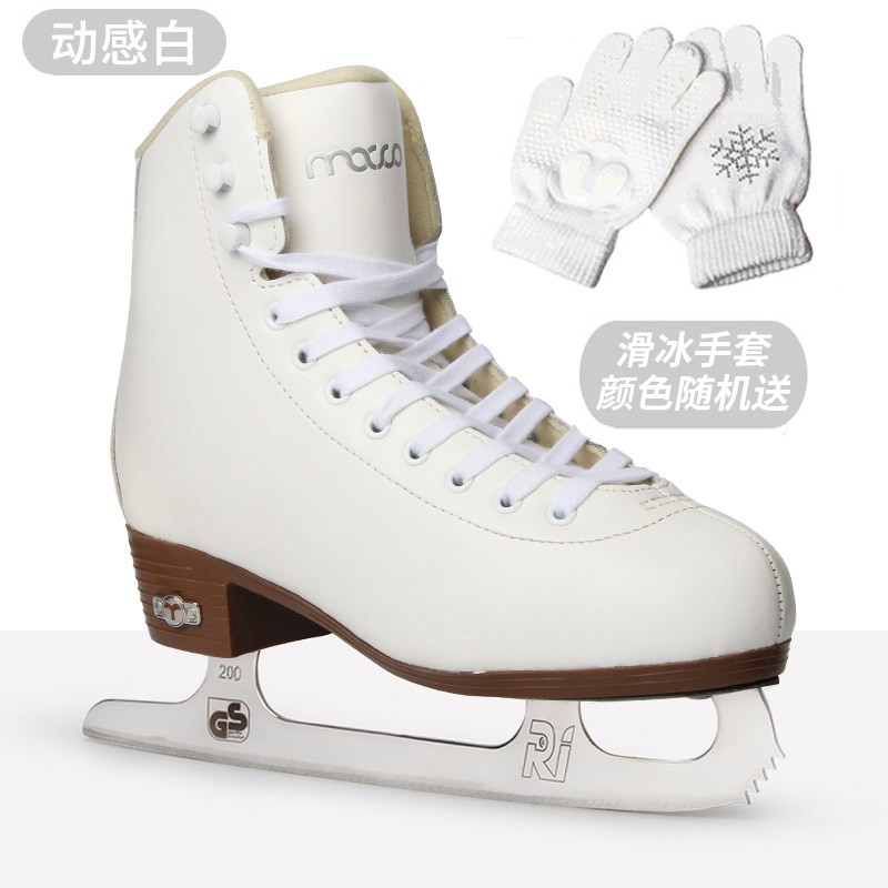 米高花样冰刀鞋儿童初学者溜冰鞋真冰鞋成年人花样滑冰男女花刀鞋保暖