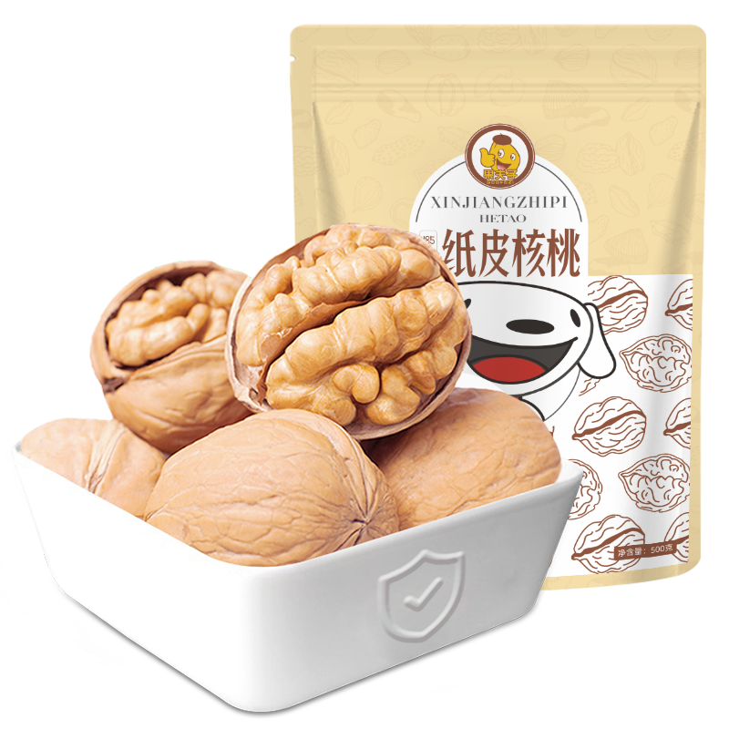 手剥新鲜，价格表现！果夫子阿克苏纸皮核桃值得信赖|京东坚果炒货历史价格查询在哪