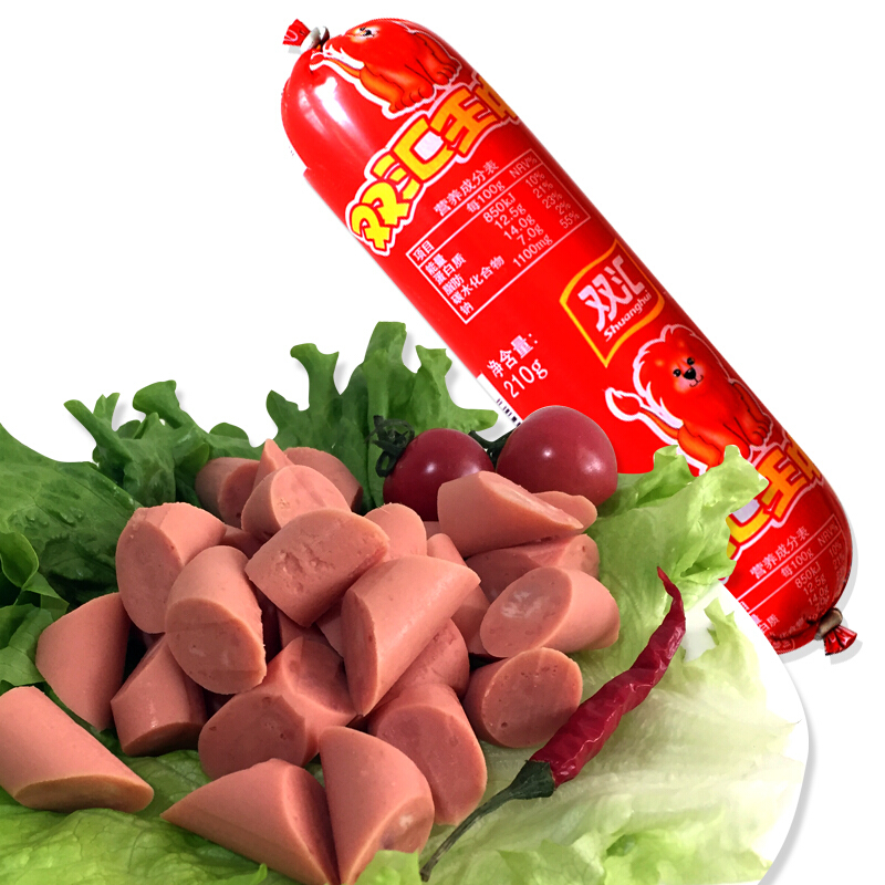 双汇王中王火腿肠 210g*5支 速食香肠 火锅肠煎炸炒菜香肠 210g*5支