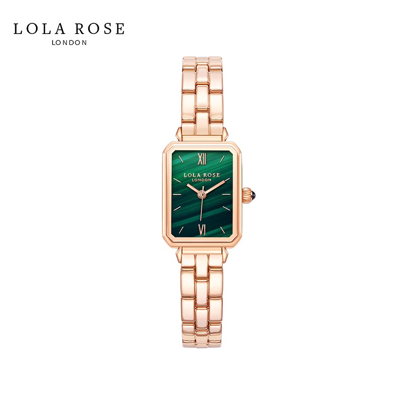 Lola Rose手表女英国时尚防水石英女士手表正品方形小绿表礼物