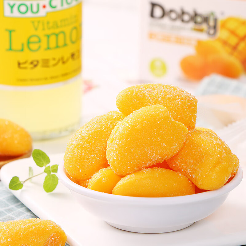Dobby水果软糖果汁爆浆qq糖休闲食品年货零食橡皮糖 芒果汁软糖110g/盒