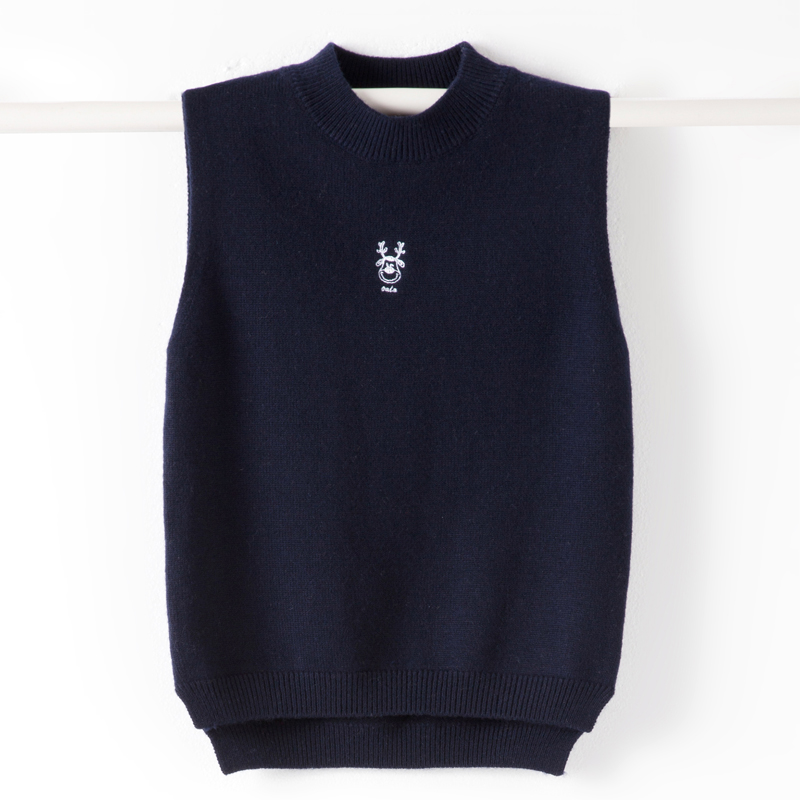 男生马夹韩版帅气青少年坎肩男纯羊毛衫秋冬针织马甲无袖毛衣背心学生