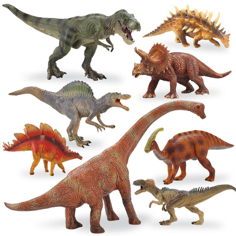 儿童恐龙玩具超大号野生动物侏罗纪世界套装男孩霸王龙模型 恐龙八只装【送24只小动物】