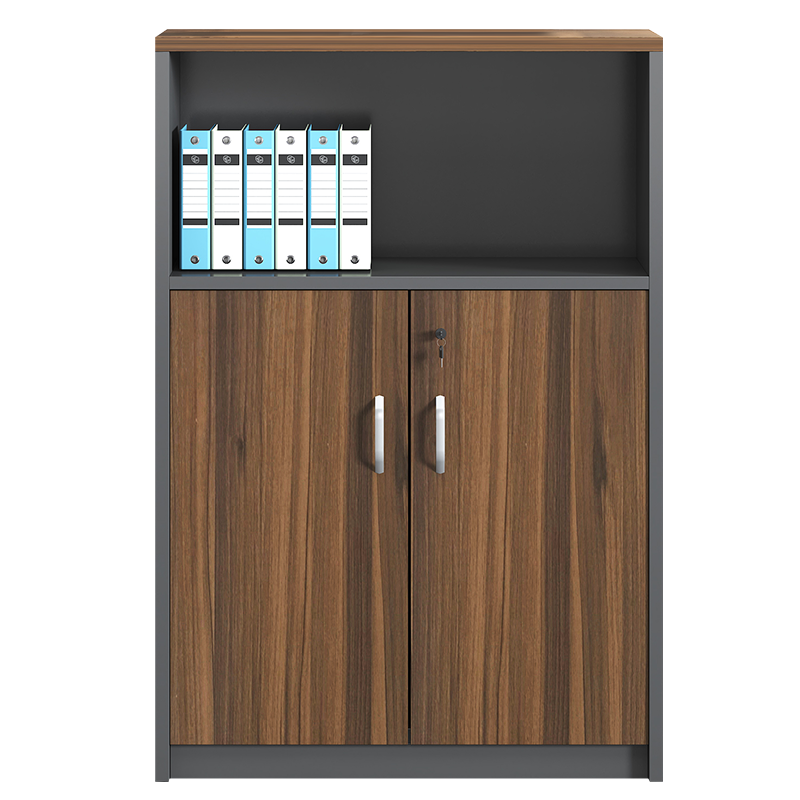 卡奈登茶水柜储物柜 木质办公室板式档案柜 资料柜矮柜办公柜文件柜边柜 1.2米高WJG080