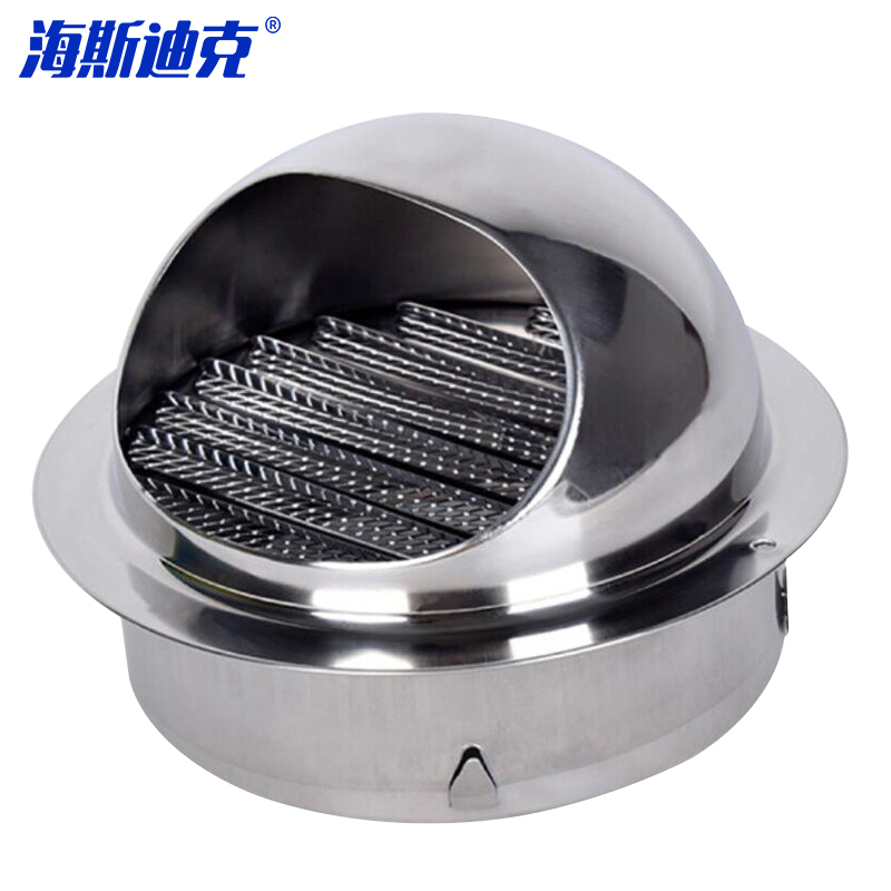 德力西海斯迪克 304不锈钢通风口风帽排气帽防雨帽出风口180mm 70mm