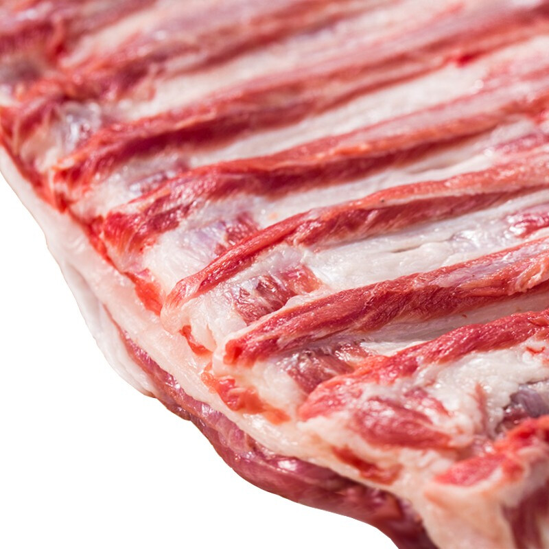 万鲜王羊肋排肉1000g羔羊肋条肉2斤 羊肉羊排肉