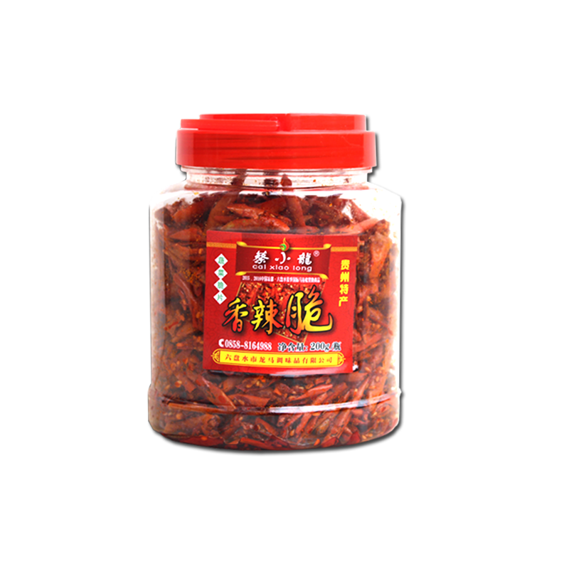 麻辣蔡小龙香辣脆 200g/罐 油炸辣椒贵州辣椒麻辣零食干吃辣椒香辣脆