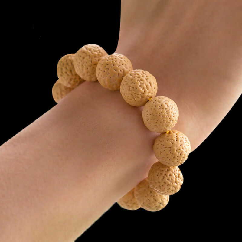 默奢 佛螺菩提手串 金刚子满肉红皮佛珠原籽 男女念珠文玩 佛螺菩提13