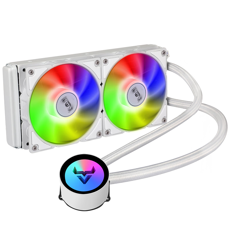 大水牛（BUBALUS）寒戰(zhàn)240白色 一體式CPU水冷散熱器（多平臺/支持IntelLGA2011/AMD/幻彩冷頭/PWM溫控/電腦風扇）