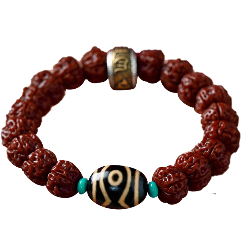 月石缘菩提根手串男佛珠精品貔貅紫金鼠金刚星月菩提盘玩文玩手把件 天珠金刚菩提手串