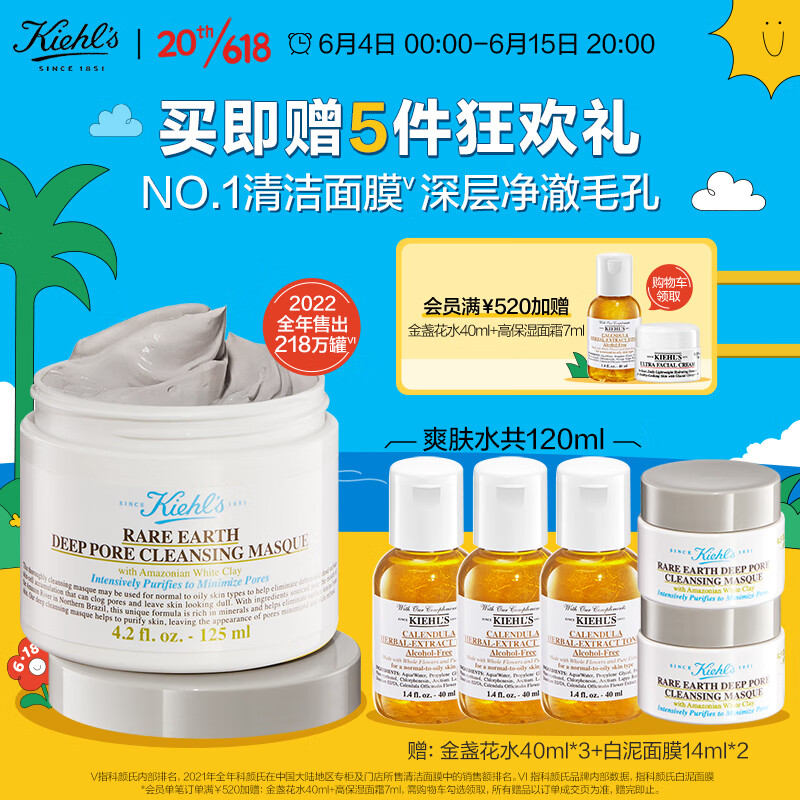 科颜氏（Kiehl's）白泥清洁面膜125ml收缩毛孔去黑头去角质礼盒生日礼物送男女友属于什么档次？