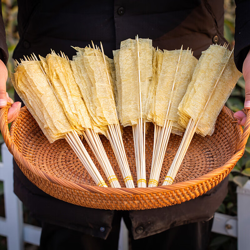 味巴哥夺命烤豆皮小串散装铁板烧豆皮串快手豆腐串手工烧烤豆腐皮商用