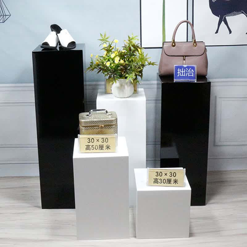拙治烤漆展示台橱窗展台方形地台展览台工艺品陈列架展柜模特道具底座 白色方形1个 50*50*高100厘米属于什么档次？